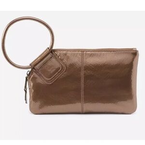 NWT Hobo Sable Wristlet Clutch Leather - Metallic Bronze